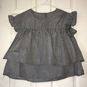shein gingham short ruffle top
